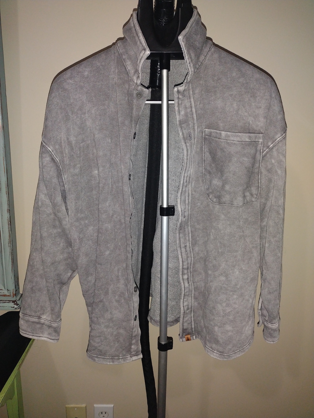 Simply Southern Washed Gray Shirt Jacket